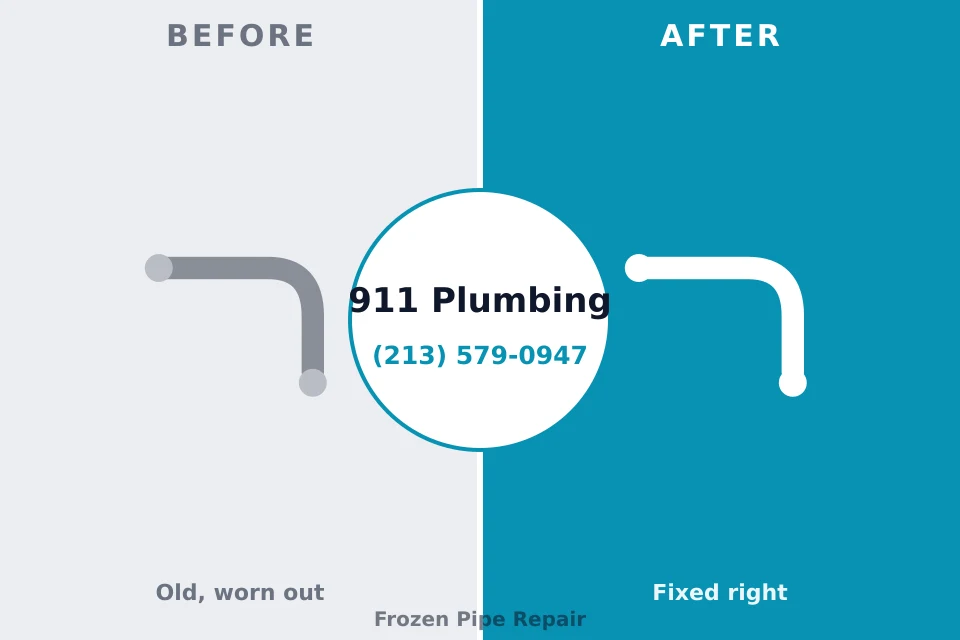 Before and after: plumbing repair Lake Elmo, MN